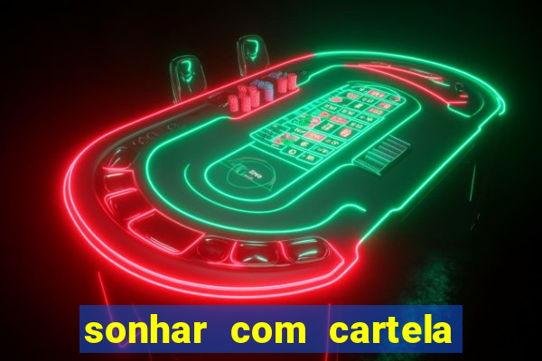 sonhar com cartela de bingo